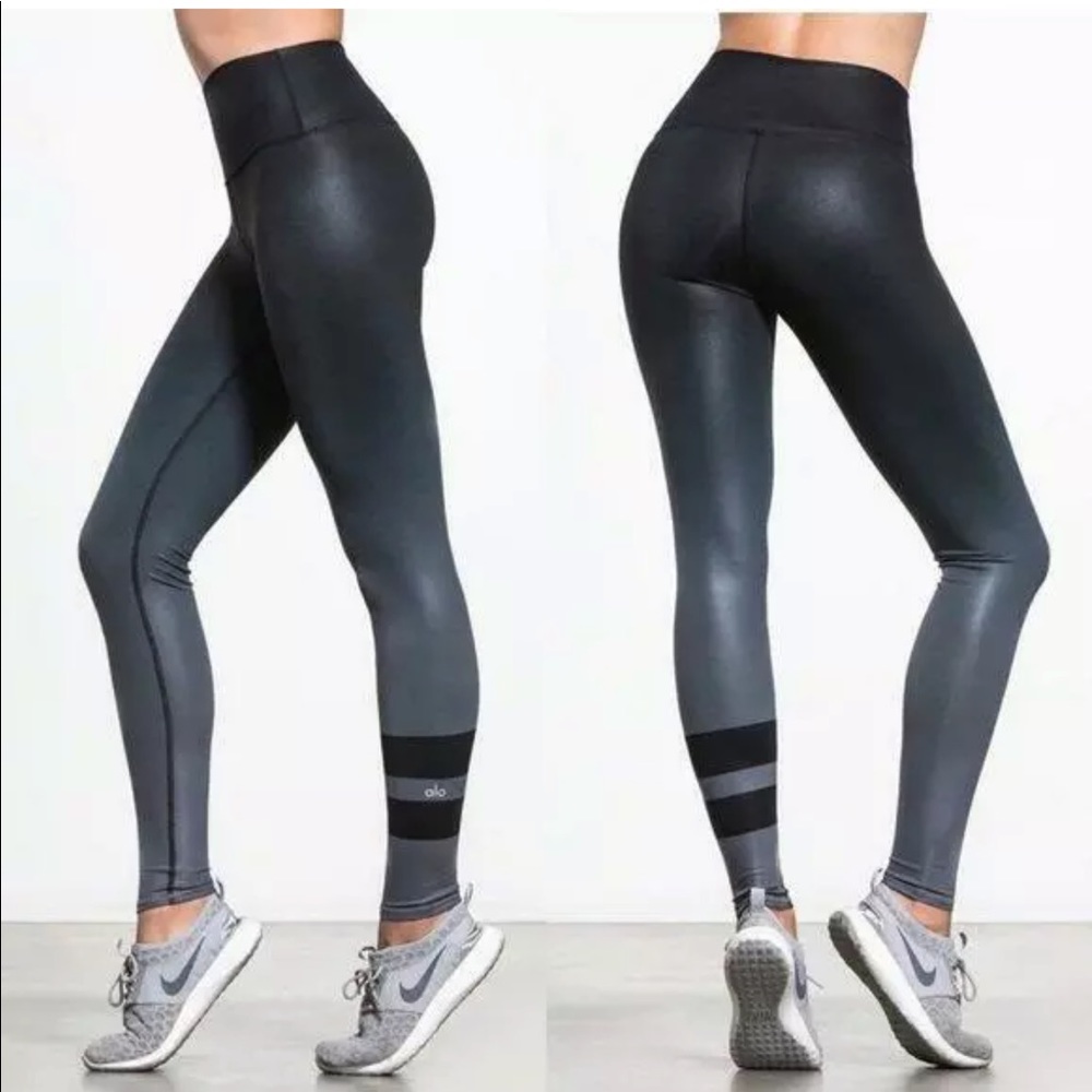Alo high waist ombré leggings gray ( Gigi Hadid)